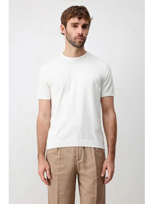 Antioch Ekru Comfort Slim Triko T-Shirt
