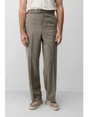 Antioch Haki Relaxed Fit Kemerli Erkek Pantolon