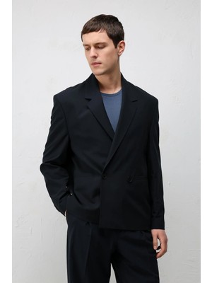 Antioch Lacivert Relaxed Fit Erkek Blazer Ceket