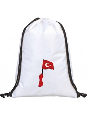 Hero Tasarım Ilelebet Türk Bayrağı - Ipli Sırt Çantası - Spor - Günlük - Okul 35*45CM One Size | BLL3782