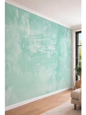 Dreamwall Modern Beton ve Brüt Sıva Görünümlü Tek Parça Tekstil Duvar Kağıdı