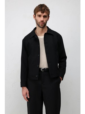 Antioch Siyah Relaxed Fit Baharlık Erkek Mont