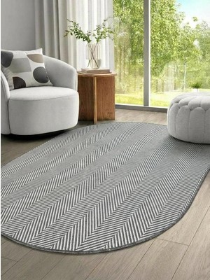 Saraz Halı Elit Premium Sisal Jut Halı 1002 - Antrasit Balık Sırtı Desen