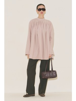 Manuka Pliseli Tunik Pembe