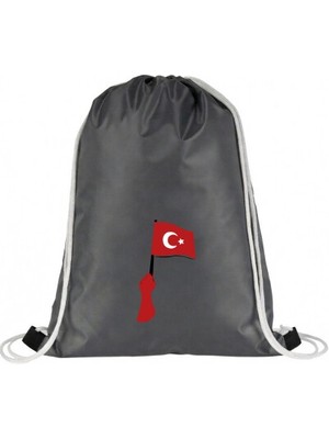 Hero Tasarım Ilelebet Türk Bayrağı - Ipli Sırt Çantası - Spor - Günlük - Okul 35*45CM One Size | BLL3782