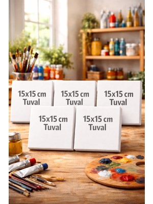 Canvas Tuval, 5 Adet 15X15 cm Resim Ressam Tüvali Tüval Tuval Seti