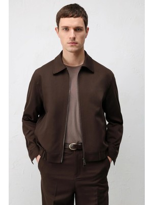 Antioch Koyu Kahve Bel Lastikli Erkek Mont