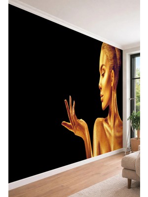 Dreamwall Kadın Figürü - Modern ve Lüks Sanat Temalı Tek Parça Tekstil Duvar Kağıdı