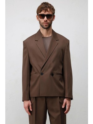 Antioch Kahve Relaxed Fit Erkek Blazer Ceket