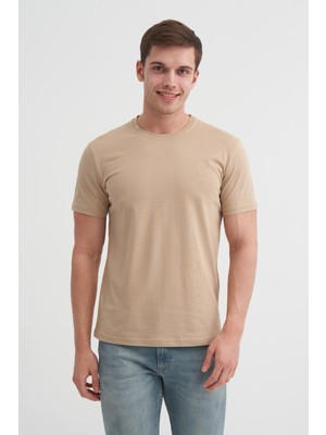 Cazador Basic Süprem Erkek T-Shirt  46230 Kum