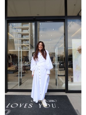 Özge Özgenç Belden Bağlamalı Tasarım Maksi Elbise