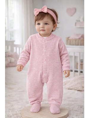 Küçük Çiçek Patikli Kız Bebek Tulum