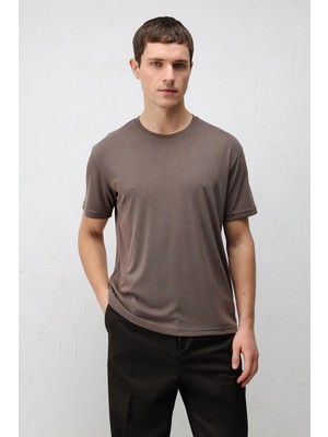 Antioch Kahve Premium Dokulu Erkek T-Shirt