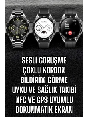Akıllı Saat Titreşimli Amoled Ekran Uyku ve Sağlık Takibi Sesli Görüşme