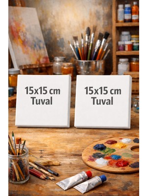 Resim Ressam Tuvali, 15X15 cm Canvas Tüval Set