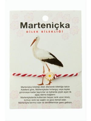 Hg.Aksesuar Papatya Marteniçka Ip Bileklik Kırmızı