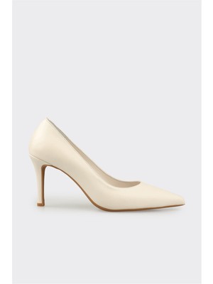 Elle Bej Deri Kadın Stiletto