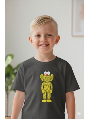 Monila Erkek Çocuk Pamuklu Bisiklet Yaka Baskılı T-Shirt