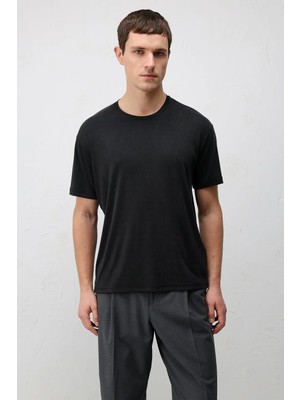 Antioch Siyah Premium Dokulu Erkek T-Shirt