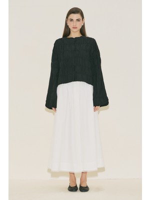 Manuka Dokulu Mırına Bluz Siyah