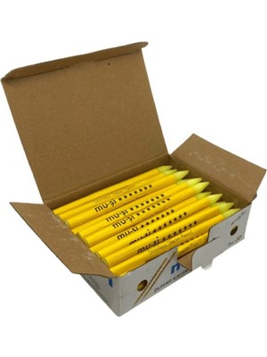 Mu-Şi Buhar Ile Uçan Kumaş Sabun Çizgi Kalemi 1 Kutu 50 Adet (Sarı Renk)