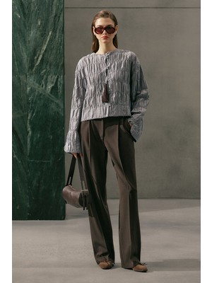 Manuka Yuı Tasarım Palazzo Pantolon Kahverengi