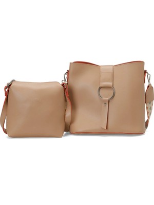 Butigo Clt Renklı Bucket Omz 6fx Bej Kadın Omuz Çantası