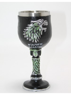 Derin Stok Game Of Thrones House Stark 3D Kabartmalı Çelik Kadeh Bardak