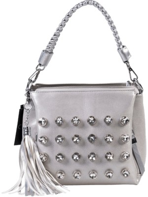 Guja 25YG352 Kadın Taşlı El ve Omuz Çantası Gümüş