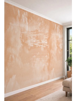 Dreamwall Pastel Tonlu Modern Brüt Sıva Görünümlü Tek Parça Tekstil Duvar Kağıdı