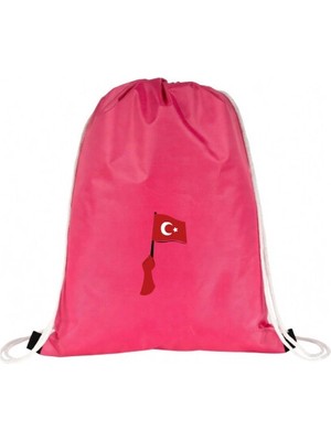 Hero Tasarım Ilelebet Türk Bayrağı - Ipli Sırt Çantası - Spor - Günlük - Okul 35*45CM One Size | BLL3782