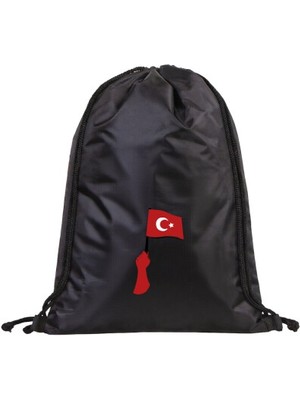 Hero Tasarım Ilelebet Türk Bayrağı - Ipli Sırt Çantası - Spor - Günlük - Okul 35*45CM One Size | BLL3782