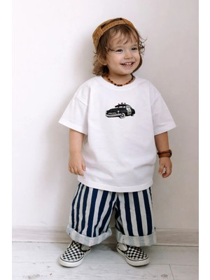 Monila Erkek Çocuk Pamuklu Araba Baskılı T-Shirt