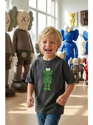 Monila Erkek Çocuk Pamuklu Bisiklet Yaka Baskılı T-Shirt