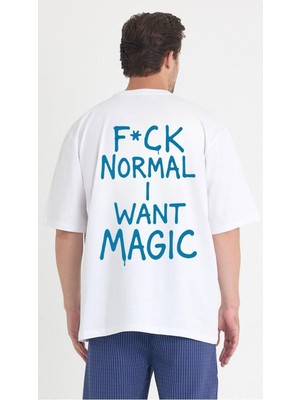 Gothamvibes Erkek Relaxed 007 Oversize Beyaz T-Shirt