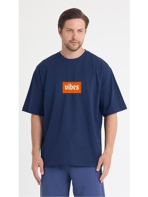 Gothamvibes Erkek Relaxed 011 Oversize Lacivert T-Shirt