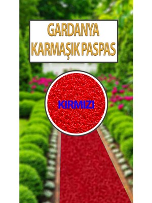 Trend Hause Gardenya Kıvırcık Karmaşık Paspas, Halı, Yolluk Kaymaz 100 cm En 12 mm Kalınlık