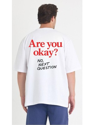 Gothamvibes Erkek Relaxed 008 Oversize Beyaz T-Shirt