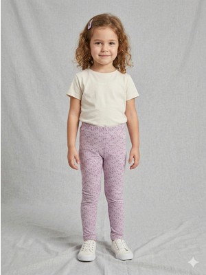 İncili Desenli Penye Pamuklu Tayt