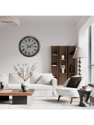Çetiner Group Atlas Silver 40 cm Metal Duvar Saati