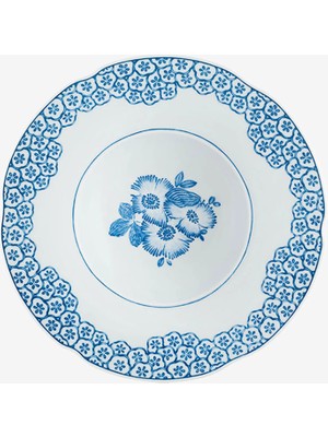 Vista Alegre Coralina By Oscar De La Renta Mavi Porselen Çukur Tabak 25 cm