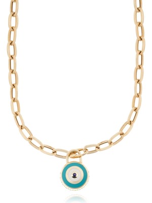 Cetaş Fortuna 14 Ayar Altın Nazar Kilit Kolye