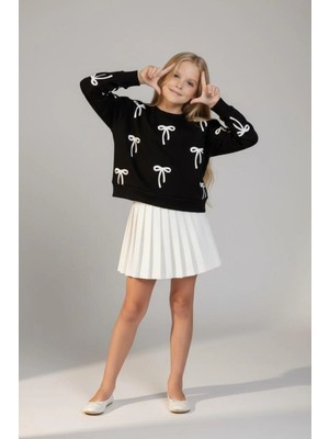 Lea Kids Kız Çocuk Bayramlık Pileli Etek Sweat Takım