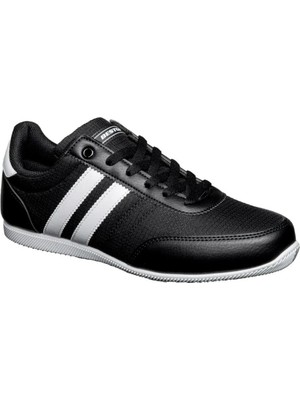 Best Of 2086-26 Cilt Deri Anatomik Erkek Sneaker Siyah Beyaz