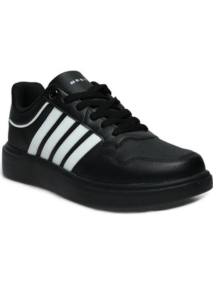 Best Of 2079-26 Cilt Deri Anatomik Erkek Sneaker Siyah Beyaz Siyah