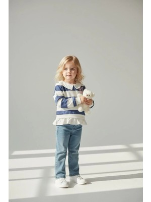 Lea Kids Kız Çocuk Pantalon Sweat Alttan Gömlek Detaylı Takım