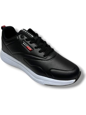 Best Of 129-26 Cilt Deri Anatomik Erkek Sneaker Siyah Beyaz