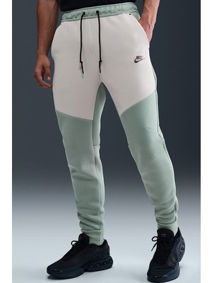 Nike Tech Fleece Slim Fit Men’s Track Jogger Pants Erkek Dar Kesim Eşofman Altı Turkuaz Bej