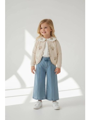 Lea Kids Kız Çocuk Bayramlık Kot Hırka Gömlek Takım Trend