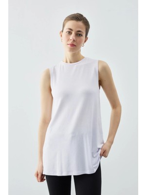 Cemo Kadın Bisiklet Yaka Kolsuz Basic Bluz